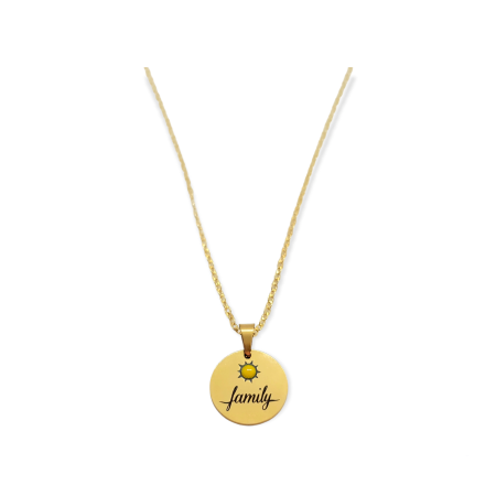 NECKLACE GOLD STEEL FAMILY